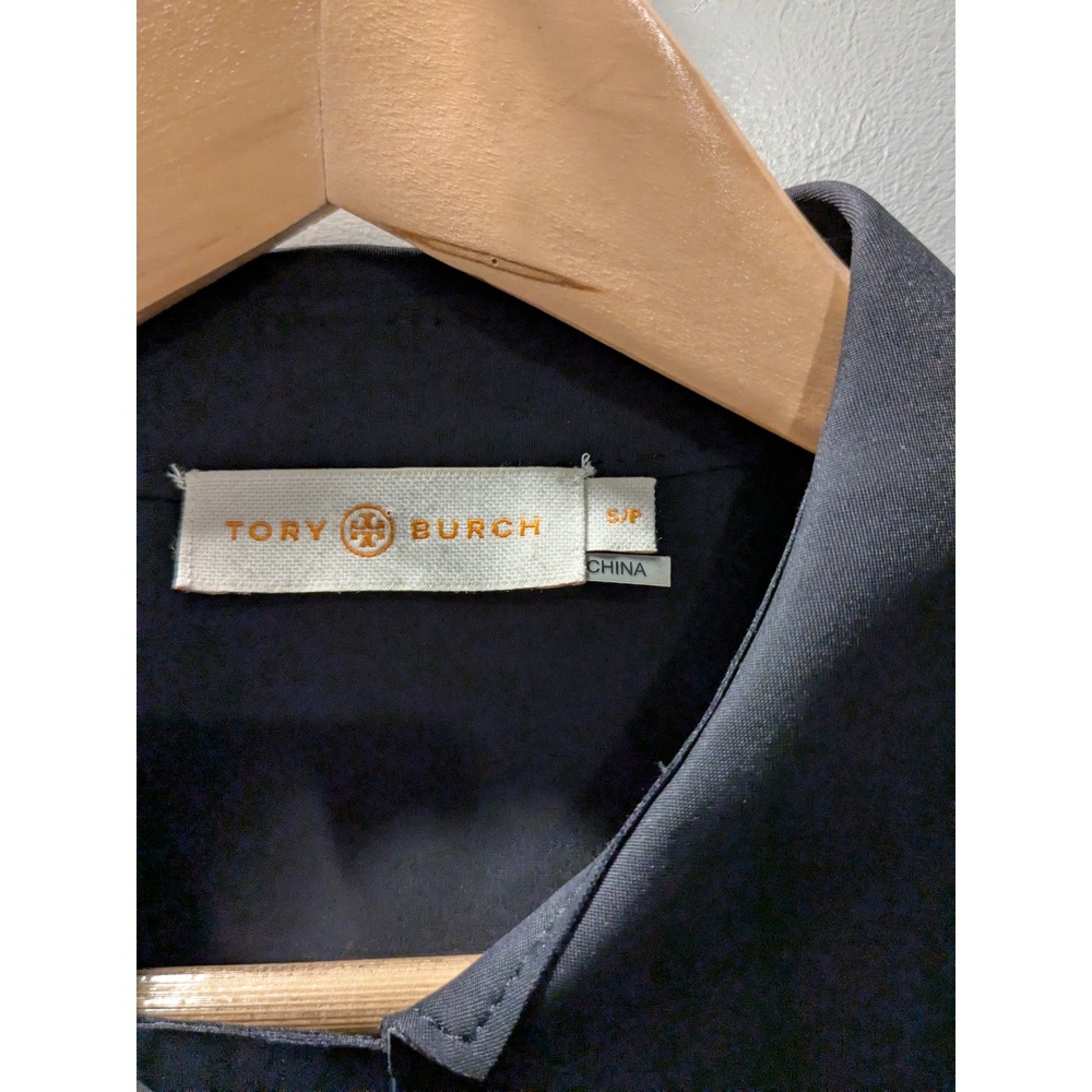 Tory Burch Courbette Corpcore Trench Minidress Womens Small Black Bistretch S/P - Picture 4 of 14